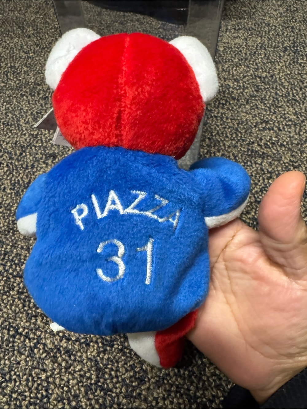 💙Vintage💙 Salvino's Bammers 4th of July Mike Piazza #31 Beanbag Plush Bear - Picture 6 of 9